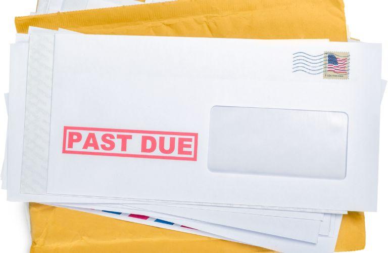 Stack of Past Due Bills